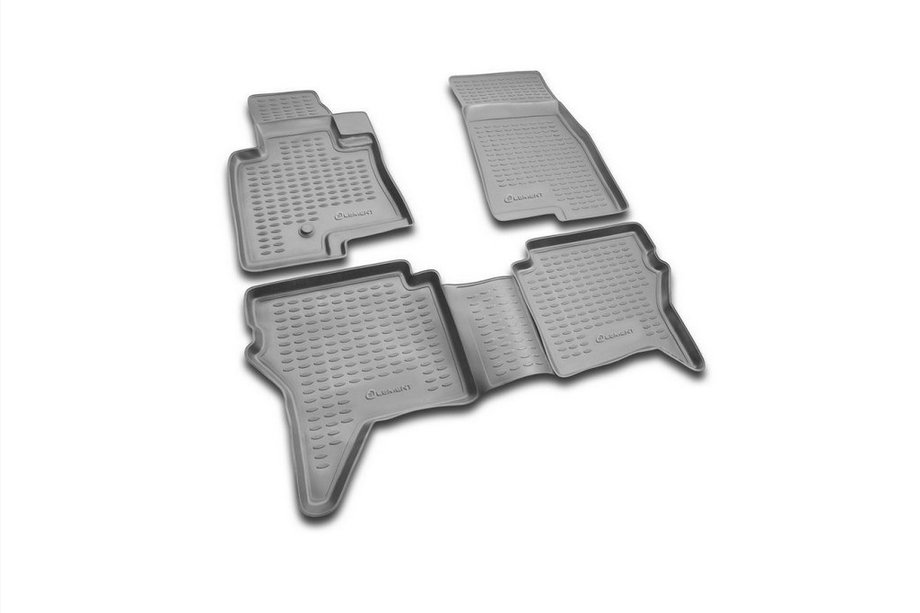 Mitsubishi Pajero Wagon IV 2006-2021 Gummimatten Innenraum (4 Stk, Novline) 3D Image