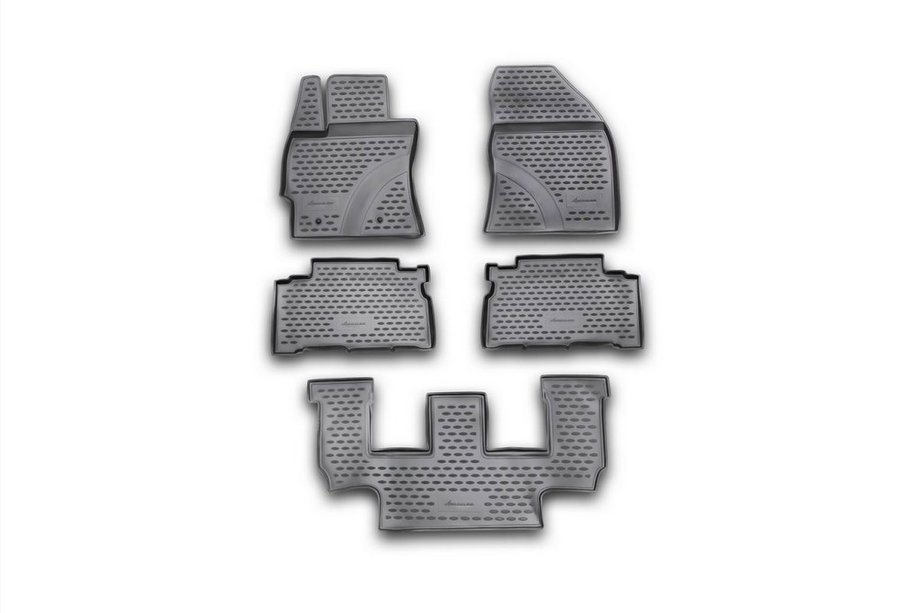 Toyota Verso 2009–2018 (2009-2013) Gummimatten (3 Reihen) Innenraum (5 Stk, Novline) Variante 1 Image
