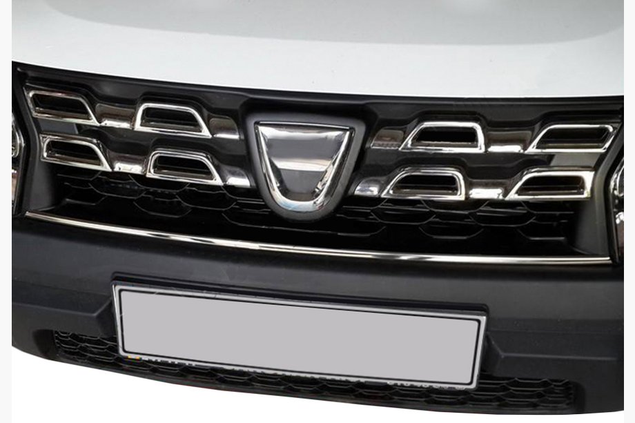 Dacia Duster 2008-2018 Zierleiste für Kühlergrill 2014-2018 (Edelstahl) Image