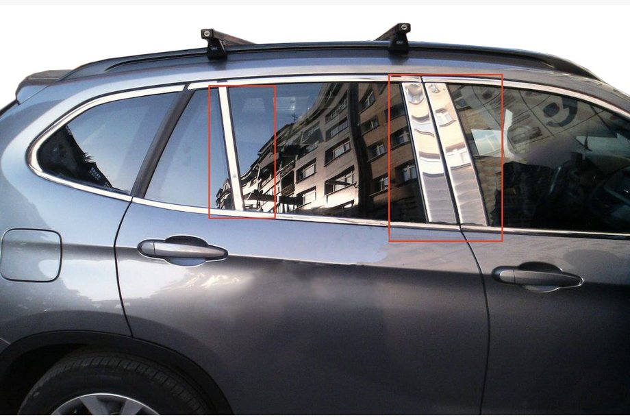 BMW X1 E84 2009-2015 Edelstahl Türsäulen Zierleisten 6 Stück Image