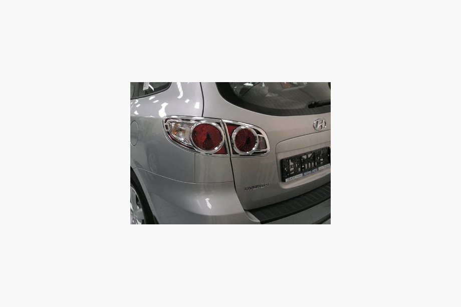Hyundai Santa Fe 2 2006-2012 Chrom Blenden für Rückleuchten (2 Stk., Kunststoff) Image