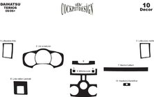 Daihatsu Terios 2006-2017 Armaturenbrett Abdeckungen Aluminium Foto 2
