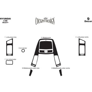Armaturenbrett Abdeckung Small Hyundai I-30 2007-2011 Foto 3