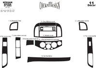 Nissan Micra K12 2003-2010 Armaturenbrett Abdeckungen Aluminium Foto 6