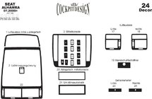 Seat Alhambra 1996-2010 Dekorative Armaturenbrett Abdeckung Aluminium Foto 10
