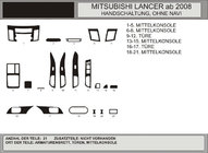 Mitsubishi Lancer X 2008- Armaturenbrett Abdeckungen (Hartman) Foto 1