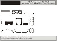 Peugeot 207 2006–2014 Armaturenbrett Abdeckungen (Hartman) Aluminium Foto 1