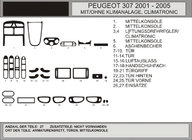 Peugeot 307 2001-2008 Innenraum Tuning (Hartman) Aluminium Foto 1