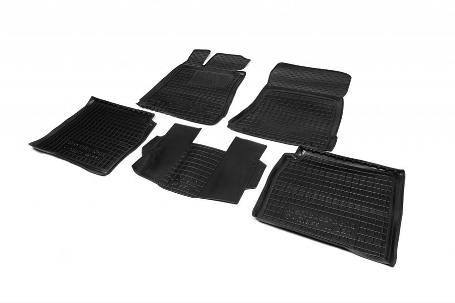 Mercedes S-class W221 2005-2013 Gummimatten mit Rand 4 Matic Long (Autogumm) Image