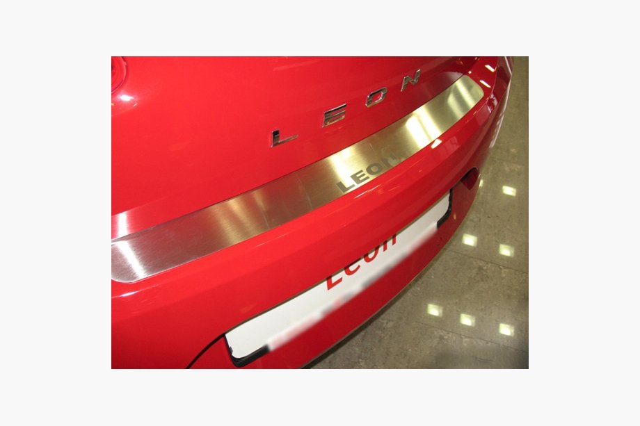 Seat Leon 2005-2012 Heckstoßstangenabdeckung Natanika (Edelstahl) Image
