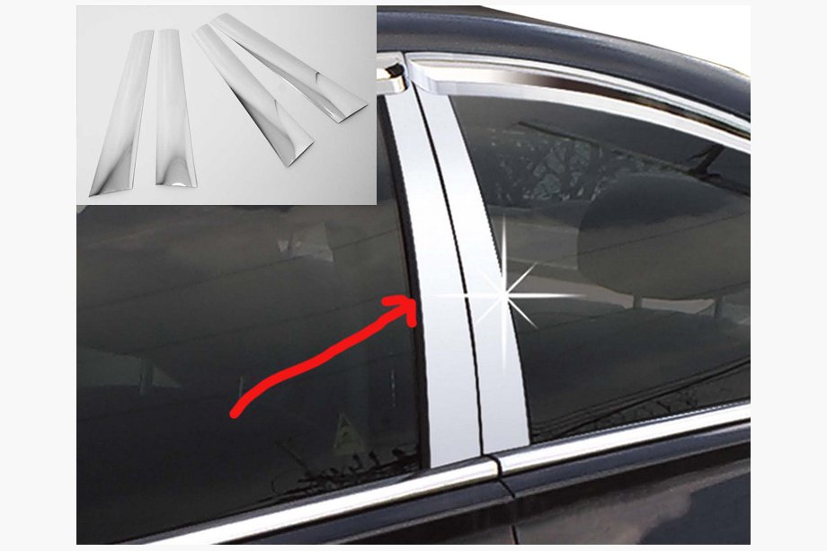 Kia Picanto 2004-2011 Chrom Folie für B-Säule Image