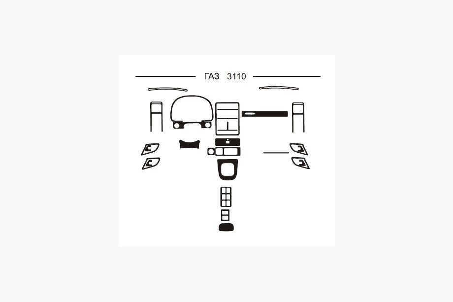 GAZ-31 1981-1992 Armaturenbrett Abdeckungen (Hartman) Image