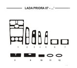 Lada Priora 2007-2018 Armaturenbrett Abdeckungen (Hartman) Aluminium Foto 1
