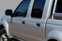 Nissan NP300 1999-2015 Fensterzierleisten außen Edelstahl (4 Stk.) Omsa Line - Italienischer Edelstahl Foto 1