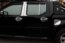 Nissan Navara 2006-2015 Chrom Säulenabdeckung (6 Stk, Edelstahl) Foto 1