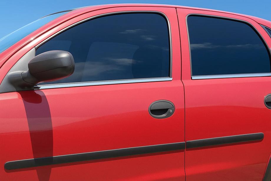 Opel Corsa C 2000-2006 Fensterrahmen Zierleisten Edelstahl Aussen (4 Stk) Foto 1