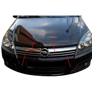 Chrom Kühlergrill Abdeckungen (4 Stk., Edelstahl) Opel Astra H 2004-2013 Foto 1