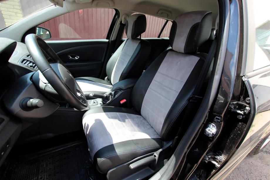 Renault Megane III 2009-2016 Autositzbezüge Kunstleder+Stoff+Alcantara Antara A0010 (Komplettset) Image