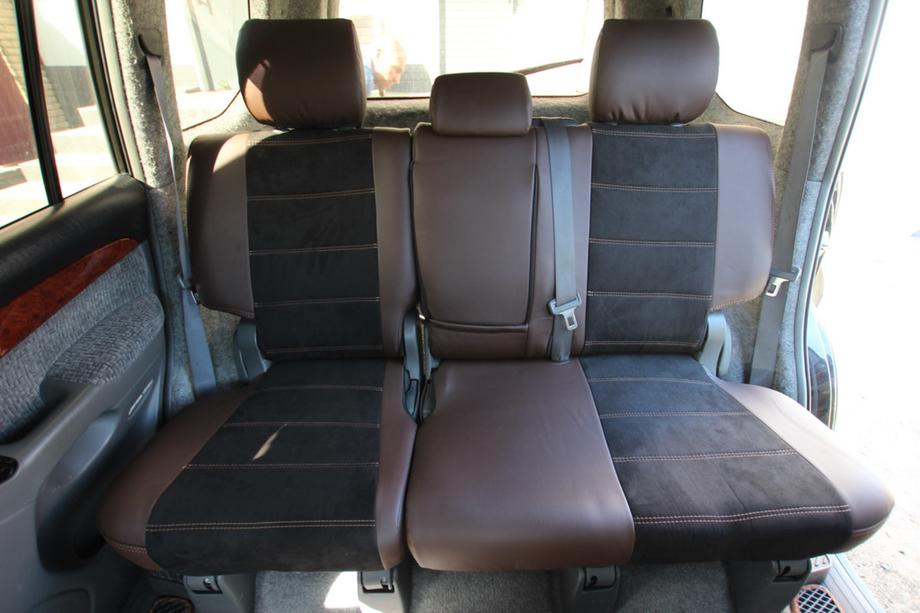 Toyota Land Cruiser Prado 120 2002-2009 Autositzbezüge Kunstleder+Stoff+Alcantara Antara A088 (kompletter Innenraum) Foto 6