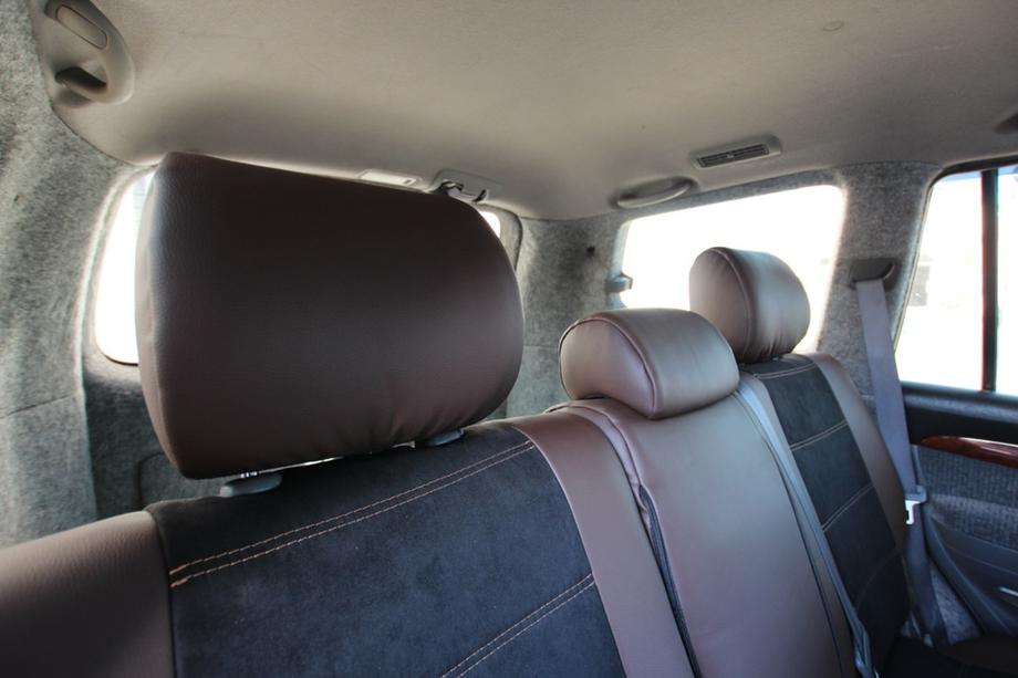 Toyota Land Cruiser Prado 120 2002-2009 Autositzbezüge Kunstleder+Stoff+Alcantara Antara A088 (kompletter Innenraum) Foto 15