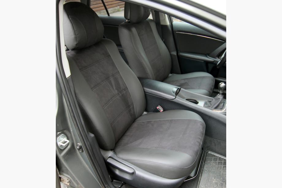 Toyota Avensis 2009-2018 Autositzbezüge Kunstleder+Stoff+Alcantara Antara A001 (kompletter Innenraum) Foto 1