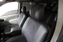 Dacia Logan I 2005-2008 Autositzbezüge Kunstleder+Stoff+Alcantara Antara A001 (kompletter Innenraum) Foto 2