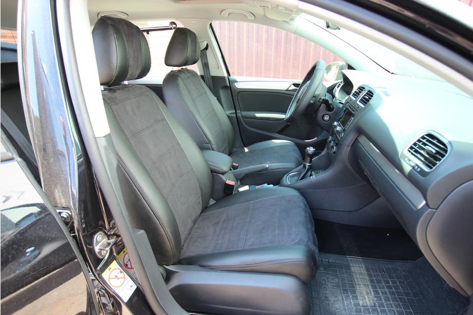 Volkswagen Golf 6 2008-2014 Autositzbezüge Kunstleder+Stoff+Alcantara Antara A001 (kompletter Innenraum) Foto 1