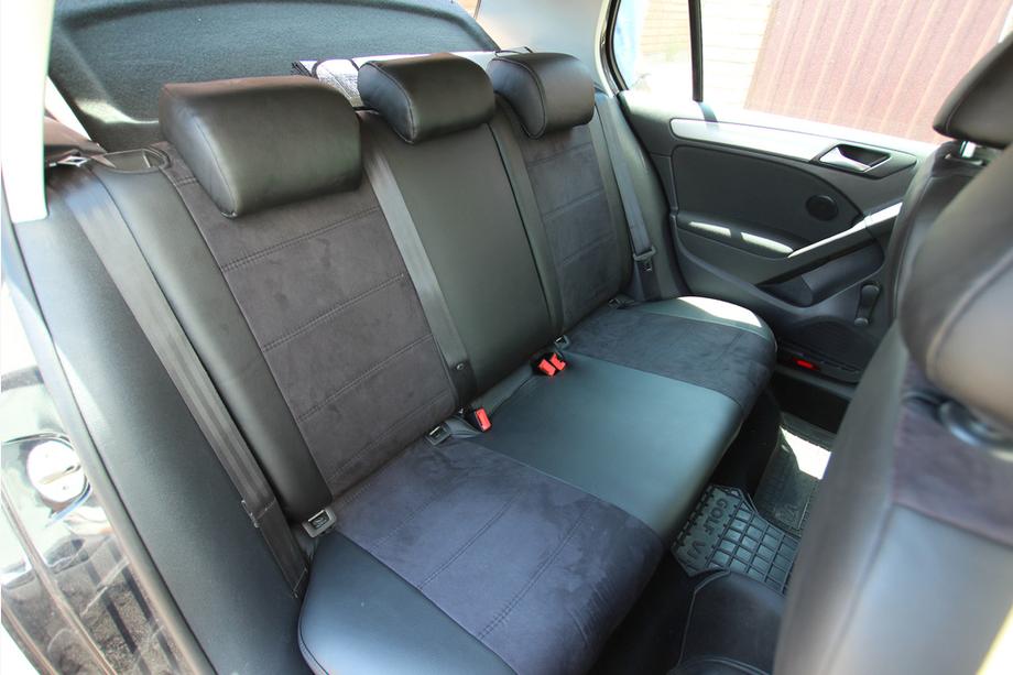 Volkswagen Golf 6 2008-2014 Autositzbezüge Kunstleder+Stoff+Alcantara Antara A001 (kompletter Innenraum) Foto 2