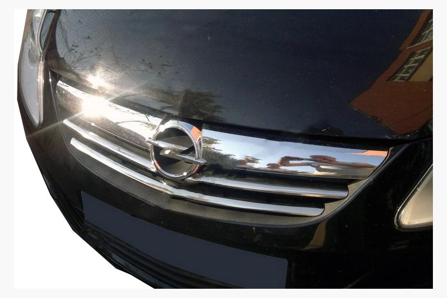 Opel Corsa D 2007-2014 Grillabdeckung Chrom (3-tlg., Edelstahl) Image