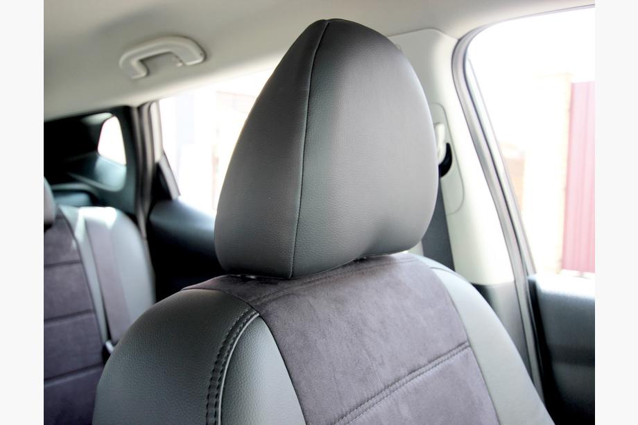 Nissan Qashqai 2014-2021 Autositzbezüge Kunstleder+Stoff+Alcantara Antara A001 (kompletter Innenraum) Foto 12