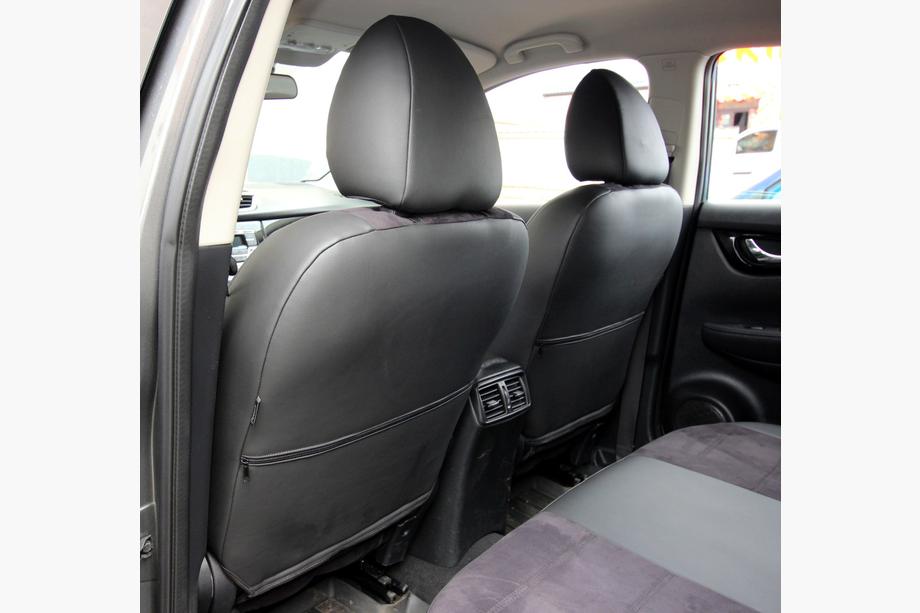 Nissan Qashqai 2014-2021 Autositzbezüge Kunstleder+Stoff+Alcantara Antara A001 (kompletter Innenraum) Foto 6