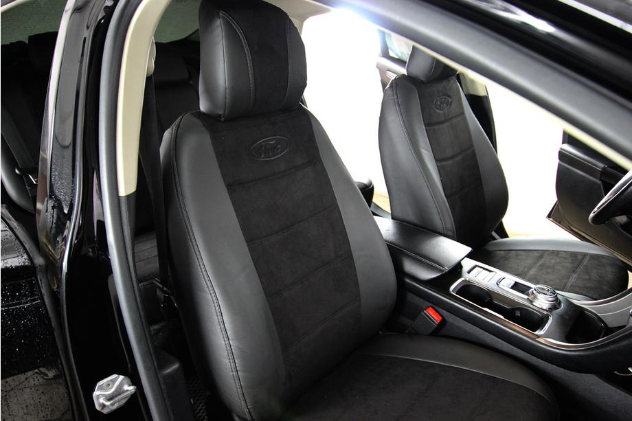 Ford Fusion 2012-2020 Autositzbezüge Kunstleder+Stoff+Alcantara Antara A001 (kompletter Innenraum) Foto 7