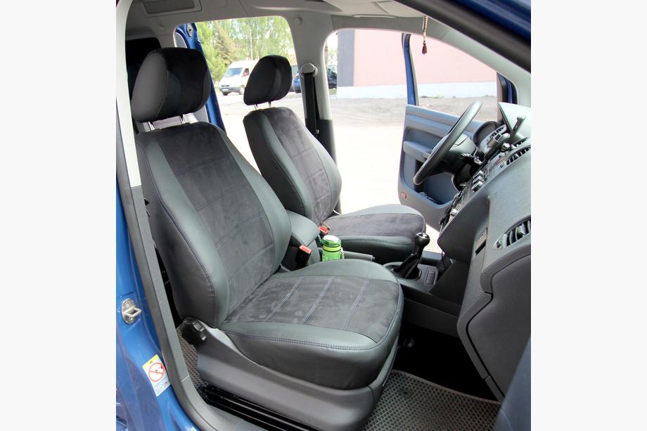 Volkswagen Caddy 2010-2015 Autositzbezüge Kunstleder+Stoff+Alcantara Antara A001b (Komplettset) Image