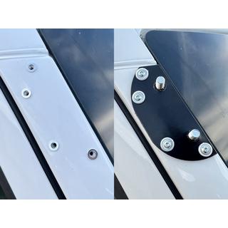 Frontscheibenblende am Rahmen V2 (schwarz glanz, 5mm) Mercedes Sprinter W906 2006–2018 Foto 4