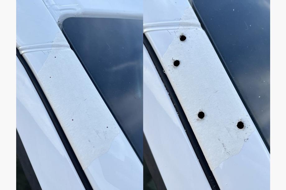 Mercedes Sprinter W906 2006–2018 Frontscheibenblende am Rahmen V2 (schwarz glanz, 5mm) Foto 3