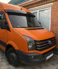 Volkswagen Crafter 2006-2016 Frontscheibenblende am Rahmen V2 (schwarz glanz, 5mm) Foto 7