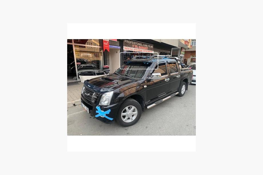 Isuzu D-Max 2011-2019 Frontscheibenblende auf Rahmen V1 (schwarz glanz, 5mm) Foto 1