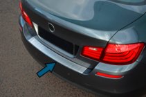 BMW 5 Series F10/F11 2010–2016 Heckstoßstangenabdeckung OmsaLine (SD, Edelstahl) Foto 1