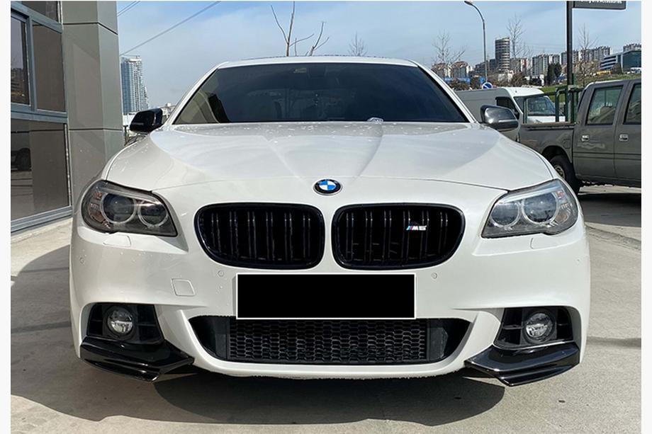 BMW 5 Series F10/F11 2010–2016 Frontspoiler DPT Flap (für M-Performance, Schwarz Glanz) Image