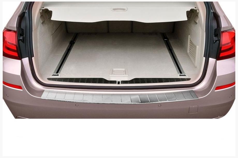 BMW 5 Series F10/F11 2010–2016 Heckstoßstangenabdeckung OmsaLine (SW, Edelstahl) Image