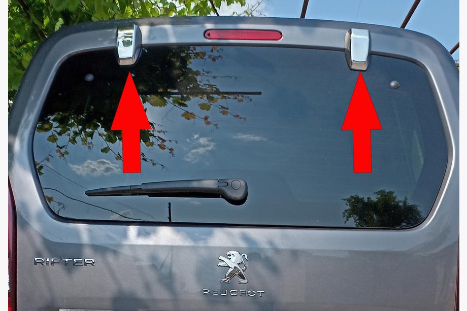 Citroen Berlingo/Multispace 2018- Abdeckungen für Scharniere der Hecktüren (2 Stk, Edelstahl) Image