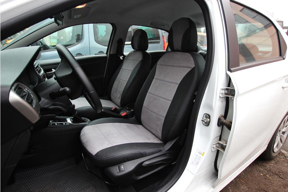 Citroen C-Elysee 2013-2022 Autositzbezüge Kunstleder+Stoff+Alcantara Antara A0010 (Komplettset) Image