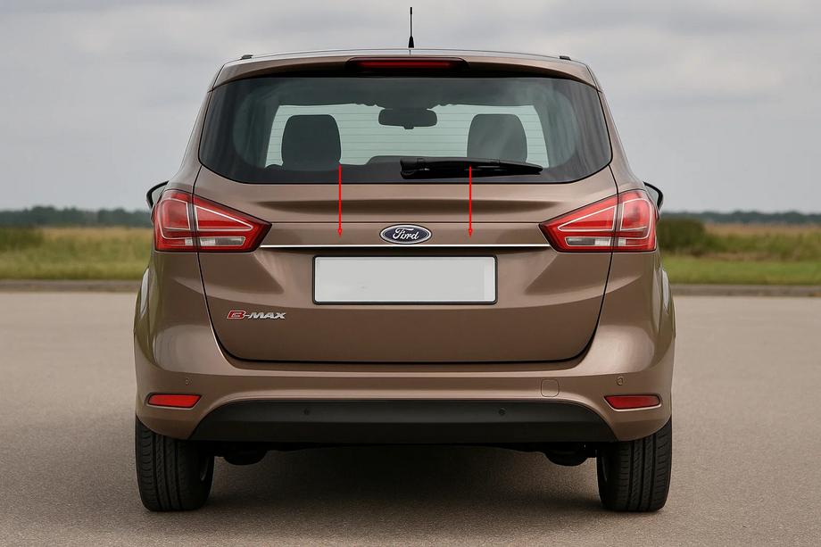 Ford B-Max 2012-2017 Chromleiste über dem Kennzeichen (Edelstahl) Image