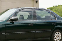 Honda Civic 1995-2001 Fensterzierleisten außen Edelstahl (4 Stk) Foto 1
