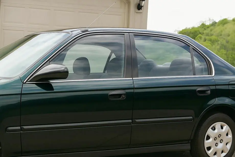 Honda Civic 1995-2001 Fensterzierleisten außen Edelstahl (4 Stk) Image
