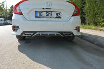 Honda Civic Sedan X 2016-2021 Heckdiffusor für Heckstoßstange (Meliset, in Wagenfarbe) Foto 2
