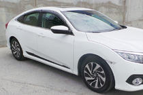 Honda Civic Sedan X 2016-2021 Türleisten (4 Stk, schwarz) Foto 1