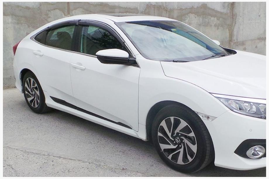 Honda Civic Sedan X 2016-2021 Türleisten (4 Stk, schwarz) Image