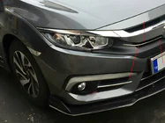 Honda Civic Sedan 2021- Chrom Kühlergrill Blenden (2 Stk, Edelstahl) Foto 1