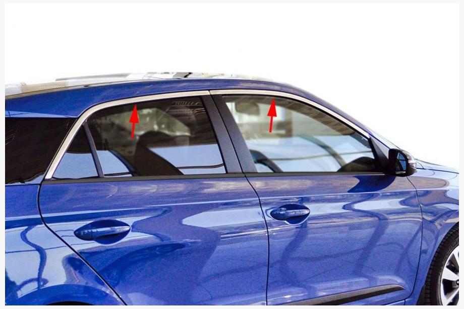 Hyundai I-20 2014-2020 Obere Fensterleisten Edelstahl (4 Stk.) Image